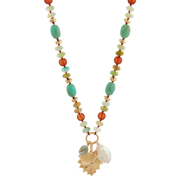 Multi Charm Heart Pendant Necklace - Picture 1 of 2